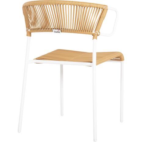 ΚΑΡΕΚΛΑ SUKI HM6053.01 ΜΕΤΑΛΛO ΛΕΥΚΟ KAI ΣΥΝΘ. RATTAN ΣΕ ΦΥΣΙΚΟ 54x62x80Υεκ
