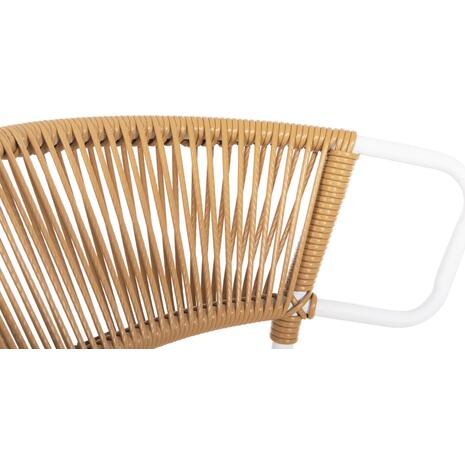 ΚΑΡΕΚΛΑ SUKI HM6053.01 ΜΕΤΑΛΛO ΛΕΥΚΟ KAI ΣΥΝΘ. RATTAN ΣΕ ΦΥΣΙΚΟ 54x62x80Υεκ