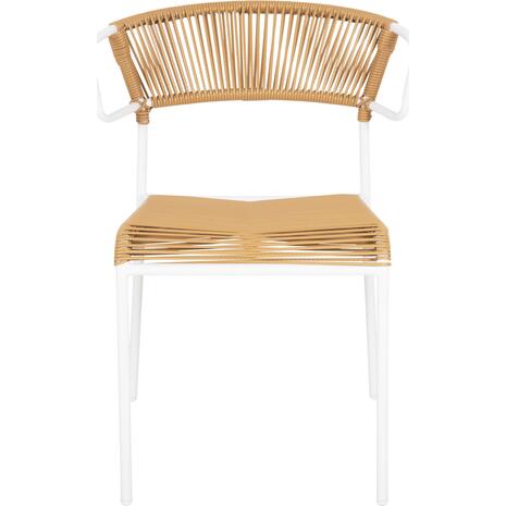 ΚΑΡΕΚΛΑ SUKI HM6053.01 ΜΕΤΑΛΛO ΛΕΥΚΟ KAI ΣΥΝΘ. RATTAN ΣΕ ΦΥΣΙΚΟ 54x62x80Υεκ