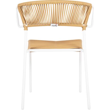 ΚΑΡΕΚΛΑ SUKI HM6053.01 ΜΕΤΑΛΛO ΛΕΥΚΟ KAI ΣΥΝΘ. RATTAN ΣΕ ΦΥΣΙΚΟ 54x62x80Υεκ