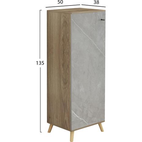 ΠΑΠΟΥΤΣΟΘΗΚΗ-ΝΤΟΥΛΑΠΙ ALVARO HM8954.11 ΜΕΛΑΜΙΝΗ SONAMA-STONE TEXTURE 50Χ38Χ135Yεκ.