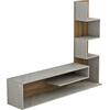 ΣΥΝΘΕΤΟ ΤΗΛΕΟΡΑΣΗΣ EDELIE HM8908.14 ΜΕΛΑΜΙΝΗ ΓΚΡΙ STONE TEXTURE-ΦΥΣΙΚΟ 150x29,5x120Υεκ.