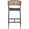 ΣΚΑΜΠΟ ΑΛΟΥΜΙΝΙΟΥ ΑΝΘΡΑΚΙ ΜΕ ΜΠΡΑΤΣΑ RATTAN & TEXTLINE 56x58x105Yεκ.HM5892.21