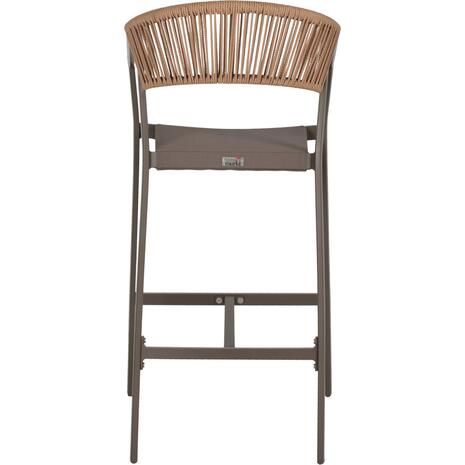 ΣΚΑΜΠΟ ΑΛΟΥΜΙΝΙΟΥ MIRI ΣΑΜΠΑΝΙ ΜΕ ΜΠΡΑΤΣΑ RATTAN & TEXTLINE 56x58x105Yεκ.HM5892.23