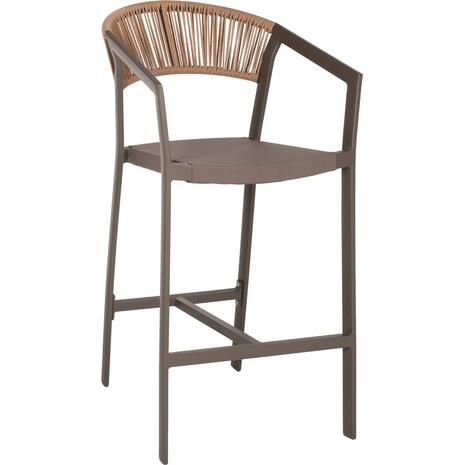ΣΚΑΜΠΟ ΑΛΟΥΜΙΝΙΟΥ MIRI ΣΑΜΠΑΝΙ ΜΕ ΜΠΡΑΤΣΑ RATTAN & TEXTLINE 56x58x105Yεκ.HM5892.23