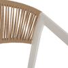 ΣΚΑΜΠΟ ΑΛΟΥΜΙΝΙΟΥ MIRI ΛΕΥΚΟ ΜΕ ΜΠΡΑΤΣΑ RATTAN & TEXTLINE 56x58x105Yεκ. HM5892.22