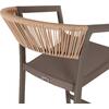 ΣΚΑΜΠΟ ΑΛΟΥΜΙΝΙΟΥ MIRI ΣΑΜΠΑΝΙ ΜΕ ΜΠΡΑΤΣΑ RATTAN & TEXTLINE 56x58x105Yεκ.HM5892.23