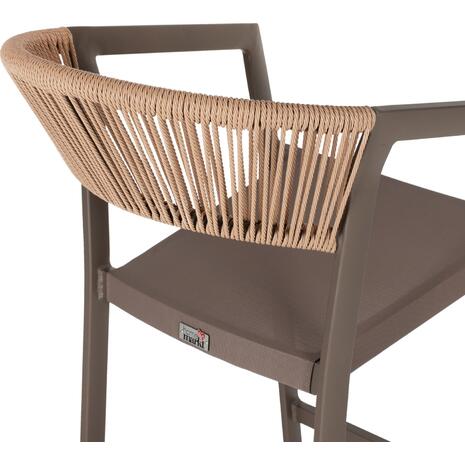 ΣΚΑΜΠΟ ΑΛΟΥΜΙΝΙΟΥ MIRI ΣΑΜΠΑΝΙ ΜΕ ΜΠΡΑΤΣΑ RATTAN & TEXTLINE 56x58x105Yεκ.HM5892.23