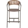 ΣΚΑΜΠΟ ΑΛΟΥΜΙΝΙΟΥ MIRI ΣΑΜΠΑΝΙ ΜΕ ΜΠΡΑΤΣΑ RATTAN & TEXTLINE 56x58x105Yεκ.HM5892.23