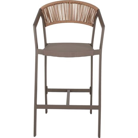 ΣΚΑΜΠΟ ΑΛΟΥΜΙΝΙΟΥ MIRI ΣΑΜΠΑΝΙ ΜΕ ΜΠΡΑΤΣΑ RATTAN & TEXTLINE 56x58x105Yεκ.HM5892.23