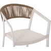 ΣΚΑΜΠΟ ΑΛΟΥΜΙΝΙΟΥ MIRI ΛΕΥΚΟ HM5892.32 ΜΕΣ. ΥΨΟΥΣ-ΜE RATTAN & TEXTILENE 57x57x99,5Yεκ.