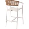 ΣΚΑΜΠΟ ΑΛΟΥΜΙΝΙΟΥ MIRI ΛΕΥΚΟ HM5892.32 ΜΕΣ. ΥΨΟΥΣ-ΜE RATTAN & TEXTILENE 57x57x99,5Yεκ.