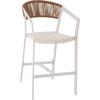 ΣΚΑΜΠΟ ΑΛΟΥΜΙΝΙΟΥ MIRI ΛΕΥΚΟ HM5892.32 ΜΕΣ. ΥΨΟΥΣ-ΜE RATTAN & TEXTILENE 57x57x99,5Yεκ.