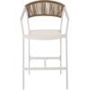 ΣΚΑΜΠΟ ΑΛΟΥΜΙΝΙΟΥ MIRI ΛΕΥΚΟ HM5892.32 ΜΕΣ. ΥΨΟΥΣ-ΜE RATTAN & TEXTILENE 57x57x99,5Yεκ.