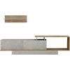 ΣΥΝΘΕΤΟ ΤΗΛΕΟΡΑΣΗΣ GARCELLE HM8904.14 ΜΕΛΑΜΙΝΗ ΦΥΣΙΚΟ-STONE TEXTURE 180x29,6x45Υεκ