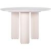 ΤΡΑΠΕΖΙ ΣΤΡΟΓΓΥΛΟ DORIK HM9768.01 MDF ΛΕΥΚΟ ΜΑΡΜΑΡΟ-MDF ΠΟΔΙΑ Φ120x77Υεκ. (Λευκό)