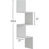 ΕΠΙΤΟΙΧΙΑ ΓΩΝΙΑΚΗ ΡΑΦΙΕΡΑ ILLUSION HM8935.12 ΜΕΛΑΜΙΝΗ ΣΕ ΛΕΥΚΟ 25x25x105,4Υεκ.