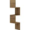 ΕΠΙΤΟΙΧΙΑ ΓΩΝΙΑΚΗ ΡΑΦΙΕΡΑ ILLUSION HM8935.11 ΜΕΛΑΜΙΝΗ ΣΕ ΣΚΟΥΡΟ ΦΥΣΙΚΟ 25x25x105,4Υεκ.
