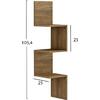 ΕΠΙΤΟΙΧΙΑ ΓΩΝΙΑΚΗ ΡΑΦΙΕΡΑ ILLUSION HM8935.11 ΜΕΛΑΜΙΝΗ ΣΕ ΣΚΟΥΡΟ ΦΥΣΙΚΟ 25x25x105,4Υεκ.