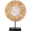 ΕΠΙΤΡΑΠΕΖΙΟ ΔΙΑΚΟΣΜΗΤΙΚΟ HM4224 ΙΝΕΣ RAFFIA ΣΕ ΦΥΣΙΚΟ-ΜΑΥΡΗ ΞΥΛΙΝΗ ΒΑΣΗ 18x9x43Υεκ.