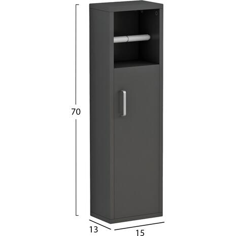ΝΤΟΥΛΑΠΙ ΜΠΑΝΙΟΥ DAMIEN HM9025.11 ΜΕΛΑΜΙΝΗ ΑΝΘΡΑΚΙ 20x13x70Yεκ.