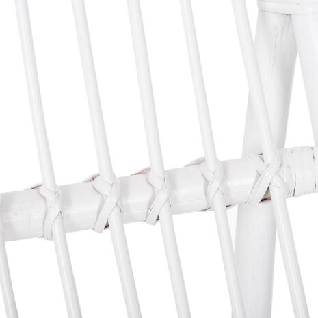 ΠΟΛΥΘΡΟΝΑ GRINN HM9815.03 ΡΑΒΔΟΙ RATTAN ΣΕ ΛΕΥΚΟ 56,5x73,5x79,5Υ εκ.