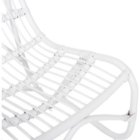 ΠΟΛΥΘΡΟΝΑ GRINN HM9815.03 ΡΑΒΔΟΙ RATTAN ΣΕ ΛΕΥΚΟ 56,5x73,5x79,5Υ εκ.