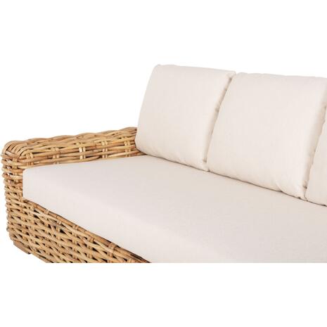 ΚΑΝΑΠΕΣ ΤΡΙΘΕΣΙΟΣ ΕΞ.ΧΩΡΟΥ TROPEL HM9808 ΞΥΛΟ MANGO-RATTAN ΦΥΣΙΚΟ-ΛΕΥΚΑ ΜΑΞΙΛΑΡΙΑ 216x88x85Υεκ