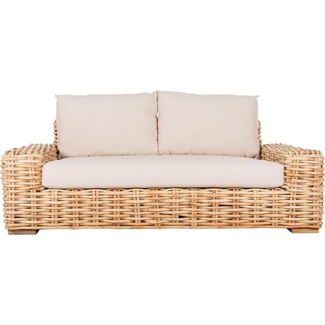 ΚΑΝΑΠΕΣ 2-ΘΕΣΙΟΣ TROPEL HM9809 ΞΥΛΟ MANGO-RATTAN ΦΥΣΙΚΟ-ΛΕΥΚΑ ΜΑΞΙΛΑΡΙΑ 192x88x70-85Υεκ.