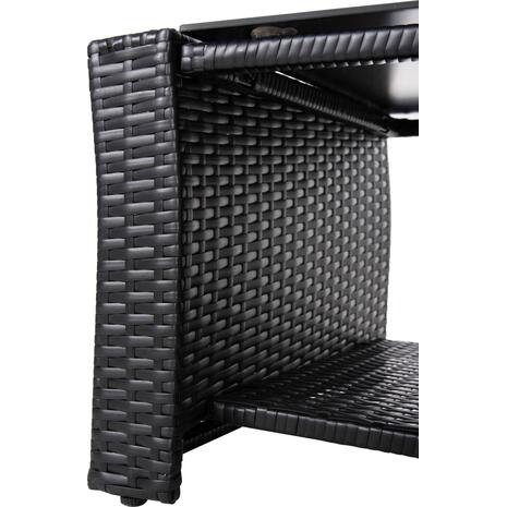 ΣΑΛΟΝΙ ΕΞ.ΧΩΡΟΥ 4ΤΜΧ THORE HM5978 ΣΥΝΘ. RATTAN ΜΑΥΡΟ-ΜΠΕΖ ΜΑΞΙΛΑΡΙΑ