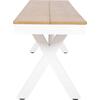 ΠΑΓΚΑΚΙ ΑΛΟΥΜΙΝΙΟΥ TAWNEE HM6040.02 ΛΕΥΚΟ-POLYWOOD ΚΑΘΙΣΜΑ ΦΥΣΙΚΟ 220x36x44,5Υεκ.