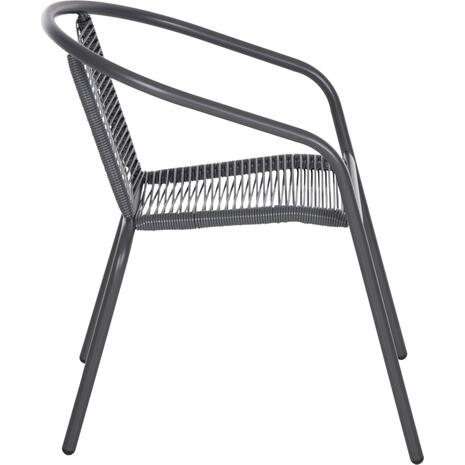 ΠΟΛΥΘΡΟΝΑ SWIFTER HM5969.01 ΜΕΤΑΛΛΟ ΓΚΡΙ-ΣΥΝΘ. RATTAN ΓΚΡΙ 54x61x75Υεκ.