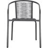 ΠΟΛΥΘΡΟΝΑ SWIFTER HM5969.01 ΜΕΤΑΛΛΟ ΓΚΡΙ-ΣΥΝΘ. RATTAN ΓΚΡΙ 54x61x75Υεκ.