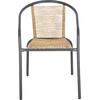 ΠΟΛΥΘΡΟΝΑ SWIFTER HM5969.02 ΜΕΤΑΛΛΟ ΓΚΡΙ-ΣΥΝΘ. RATTAN ΣΕ ΦΥΣΙΚΟ 54x61x75Υεκ. (Γκρι)