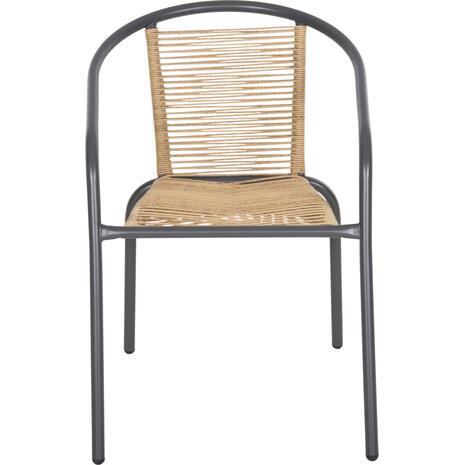 ΠΟΛΥΘΡΟΝΑ SWIFTER HM5969.02 ΜΕΤΑΛΛΟ ΓΚΡΙ-ΣΥΝΘ. RATTAN ΣΕ ΦΥΣΙΚΟ 54x61x75Υεκ. (Γκρι)