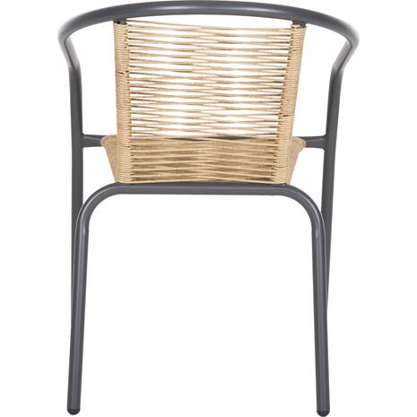 ΠΟΛΥΘΡΟΝΑ SWIFTER HM5969.02 ΜΕΤΑΛΛΟ ΓΚΡΙ-ΣΥΝΘ. RATTAN ΣΕ ΦΥΣΙΚΟ 54x61x75Υεκ. (Γκρι)