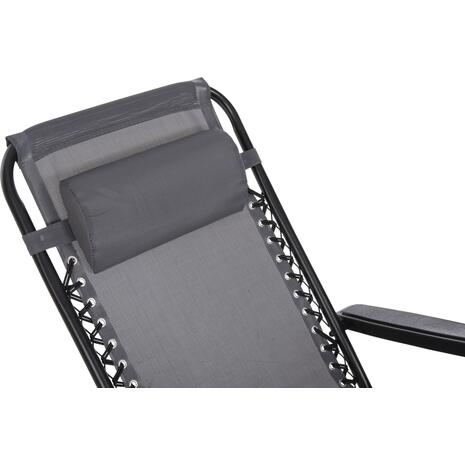 ΠΟΛΥΘΡΟΝΑ RELAX COMPANION HM5095.11 ΓΚΡΙ TEXTILENE-ΜΑΥΡΟ ΜΕΤΑΛΛΟ 67x145x110Υεκ.