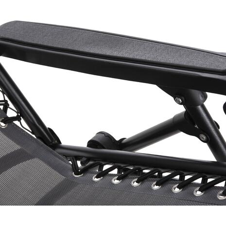 ΠΟΛΥΘΡΟΝΑ RELAX COMPANION HM5095.11 ΓΚΡΙ TEXTILENE-ΜΑΥΡΟ ΜΕΤΑΛΛΟ 67x145x110Υεκ.