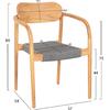 ΠΟΛΥΘΡΟΝΑ OSLO HM9636.08 ΞΥΛΟ TEAK ΦΥΣΙΚΟ & ΣΧΟΙΝΙ--B’ΔΙΑΛΟΓΗΣ 55x54x80Yεκ.