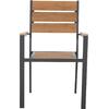 ΠΟΛΥΘΡΟΝΑ ΑΛΟΥΜΙΝΙΟΥ SAGA HM5981.03 ΑΝΘΡΑΚΙ-POLYWOOD ΣΕ ΦΥΣΙΚΟ 55x55x86Υεκ.