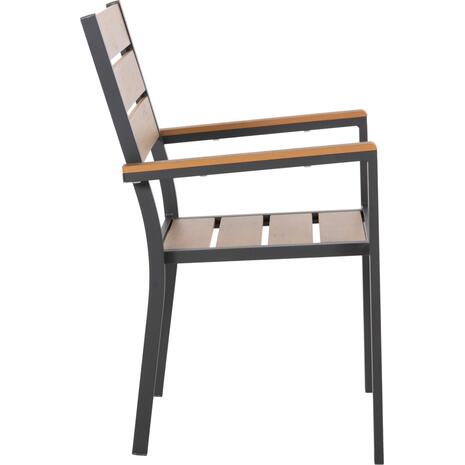 ΠΟΛΥΘΡΟΝΑ ΑΛΟΥΜΙΝΙΟΥ SAGA HM5981.03 ΑΝΘΡΑΚΙ-POLYWOOD ΣΕ ΦΥΣΙΚΟ 55x55x86Υεκ.