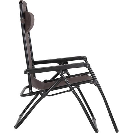 ΠΟΛΥΘΡΟΝΑ RELAX COMPANION HM5095.13 ΚΑΦΕ TEXTILENE-ΜΑΥΡΟ ΜΕΤΑΛΛΟ 67x145x110Υεκ.