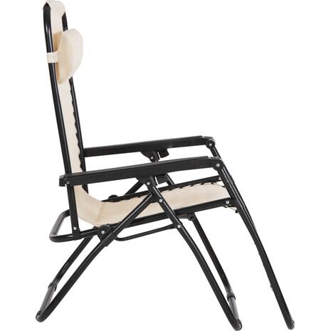 ΠΟΛΥΘΡΟΝΑ RELAX COMPANION HM5095.12 ΜΠΕΖ TEXTILENE-ΜΑΥΡΟ ΜΕΤΑΛΛΟ 67x145x110Υεκ.