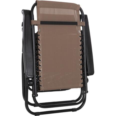 ΠΟΛΥΘΡΟΝΑ RELAX COMPANION HM5095.14 ΣΑΜΠΑΝΙ TEXTILENE-ΜΑΥΡΟ ΜΕΤΑΛΛΟ 67x145x110Υεκ.