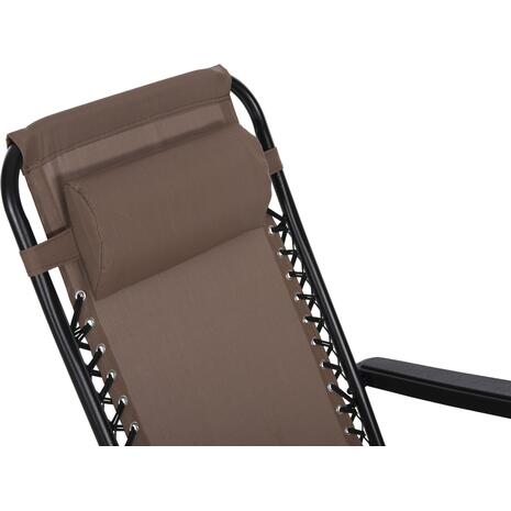 ΠΟΛΥΘΡΟΝΑ RELAX COMPANION HM5095.14 ΣΑΜΠΑΝΙ TEXTILENE-ΜΑΥΡΟ ΜΕΤΑΛΛΟ 67x145x110Υεκ.