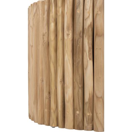 ΤΡΑΠΕΖΙ ΣΑΛΟΝΙΟΥ ΣΤΡΟΓΓΥΛΟ COOTER HM9864 ΚΛΑΔΙΑ TEAK-ΦΥΣΙΚΟ Φ60,5x46Υεκ.