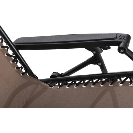 ΠΟΛΥΘΡΟΝΑ RELAX COMPANION HM5095.14 ΣΑΜΠΑΝΙ TEXTILENE-ΜΑΥΡΟ ΜΕΤΑΛΛΟ 67x145x110Υεκ.