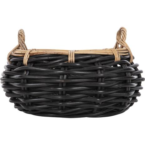 ΚΑΛΑΘΙ ΔΑΠΕΔΟΥ POTTS HM4378 ΜΑΥΡO&ΦΥΣΙΚΟ ΧΡΩΜΑ- CL RATTAN Φ62x36Yεκ.
