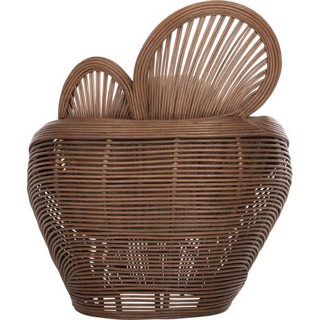ΠΟΛΥΘΡΟΝΑ CIRCE HM9883 RATTAN ΚΑΦΕ-ΜΑΞΙΛΑΡΙΑ ΕΚΡΟΥ 100x74x112,5Υεκ.