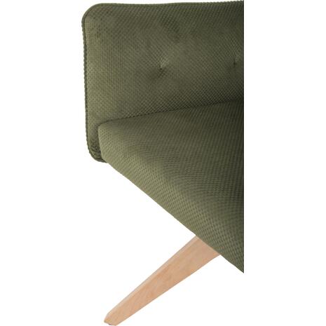 ΠΟΛΥΘΡΟΝΑ ΤΡΑΠΕΖΑΡΙΑΣ QUILL HM9843.05 ΠΡΑΣΙΝΟ ΥΦΑΣΜΑ-ΞΥΛΟ ΟΞΙΑΣ ΠΟΔΙΑ 61x57,5x91Υεκ.